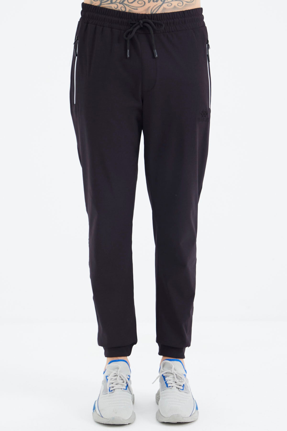 Navy Blue Laced Pocket Detailed Relax Fit Men's Tracksuit Bottom - 84995