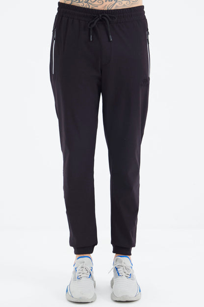Navy Blue Laced Pocket Detailed Relax Fit Men's Tracksuit Bottom - 84995