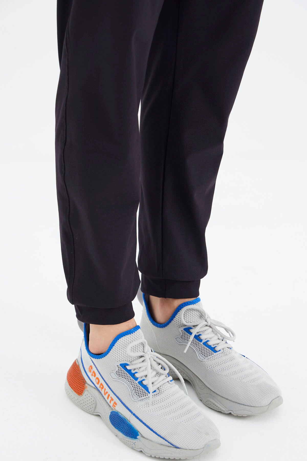 Navy Blue Laced Pocket Detailed Relax Fit Men's Tracksuit Bottom - 84995