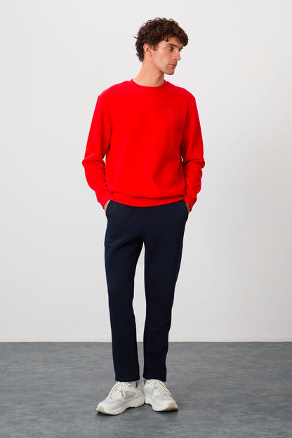 Colin Navy Blue Striped Men's Tracksuit Bottom - 84941