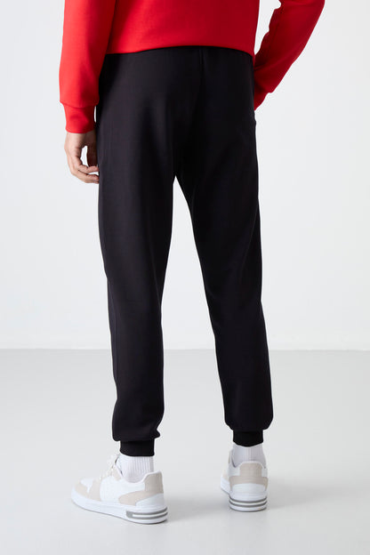 Navy Blue Laced Bottom Leg Men's Tracksuit Bottom - 84999