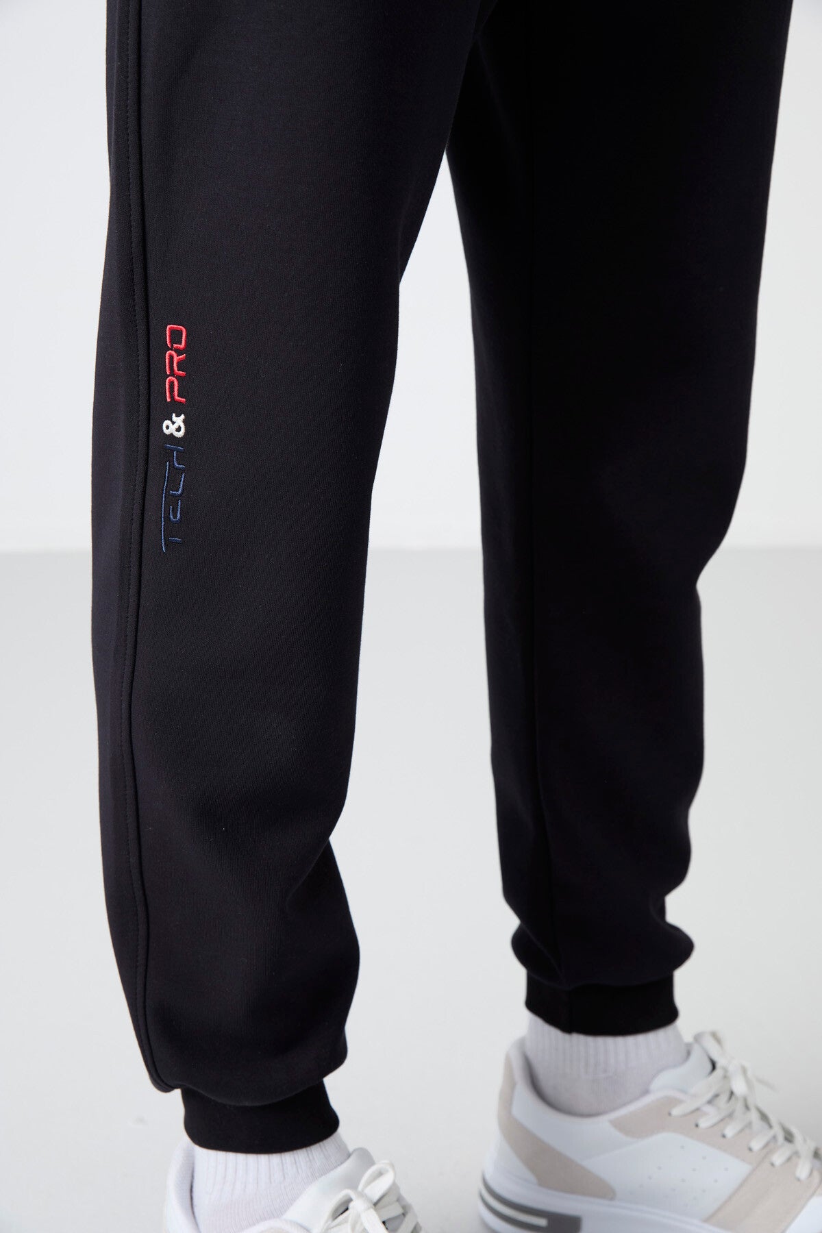Navy Blue Laced Bottom Leg Men's Tracksuit Bottom - 84999