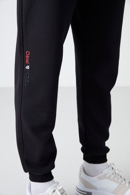 Navy Blue Laced Bottom Leg Men's Tracksuit Bottom - 84999