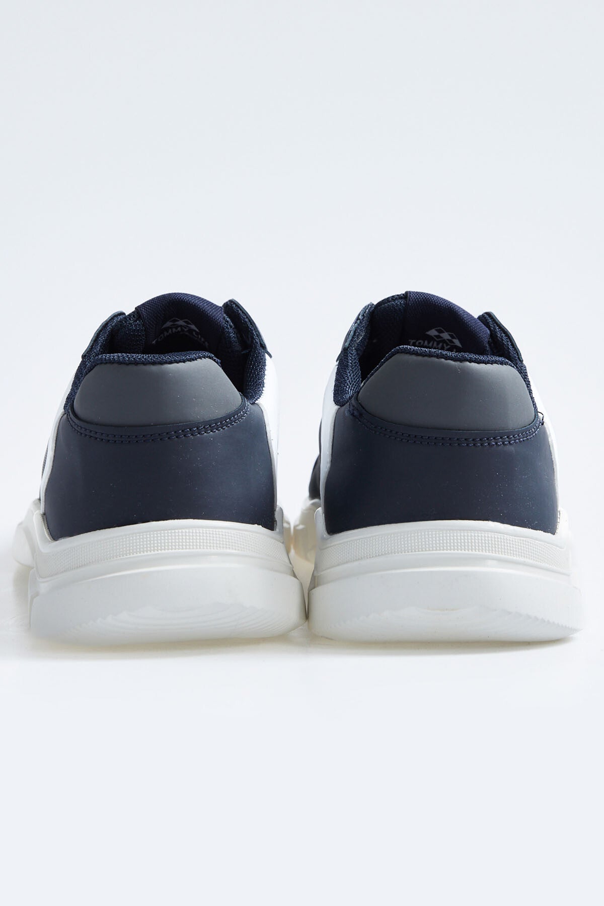 Navy Blue Laced High Sole PU Leather Detailed Men's Sports Shoes - 89117