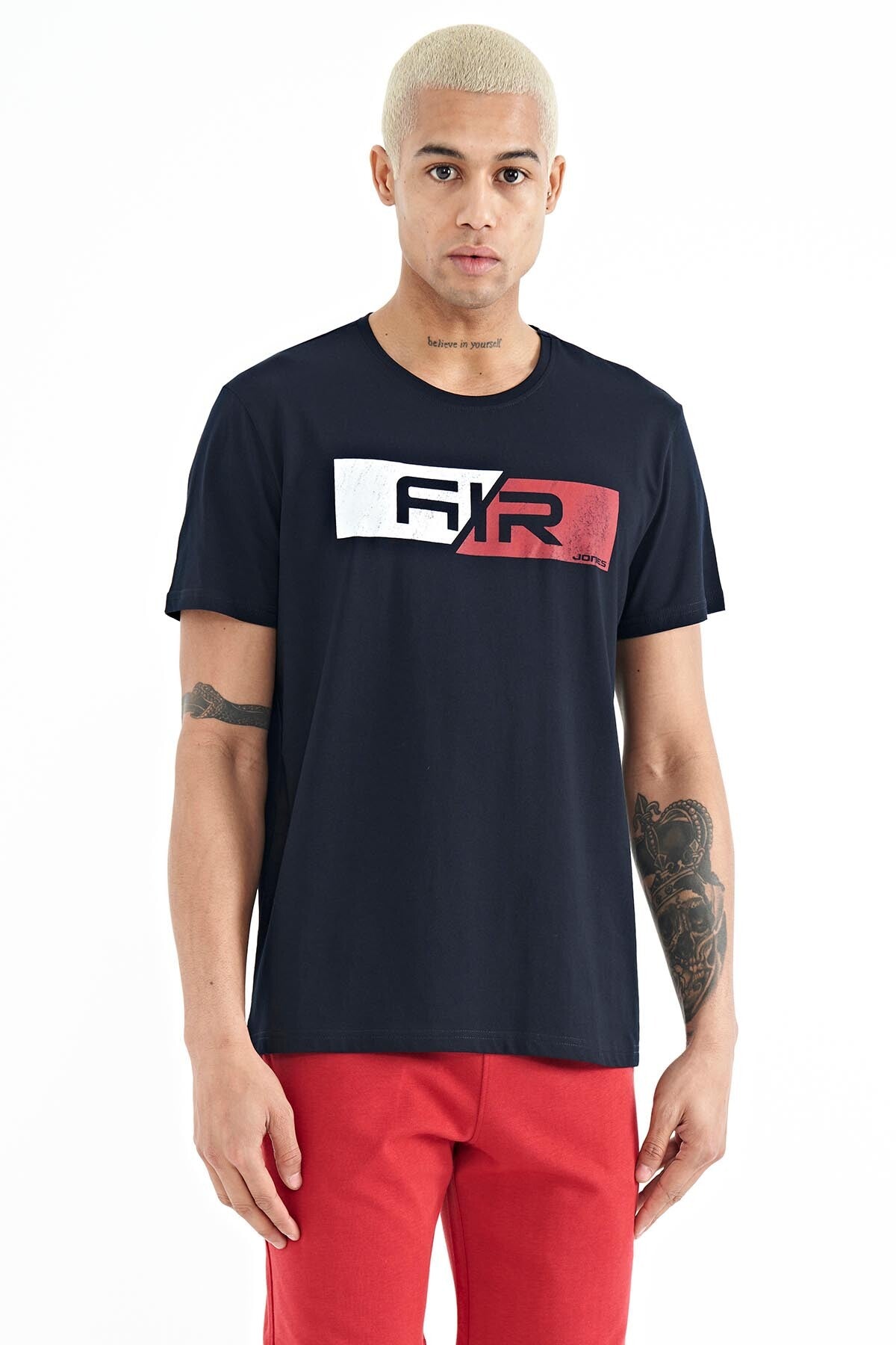 Casey Lacivert Standard Fit Men's T-Shirt - 88205