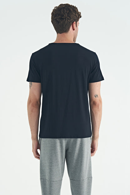 Elvis Navy Blue Standard Fit Men's T-Shirt - 88218