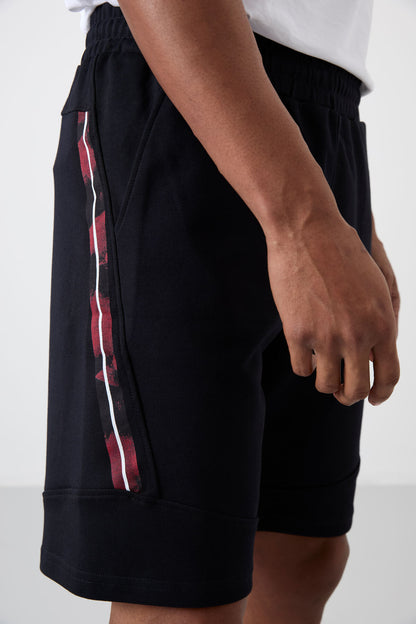 Amos Navy Blue Printed Men's Shorts - 81246