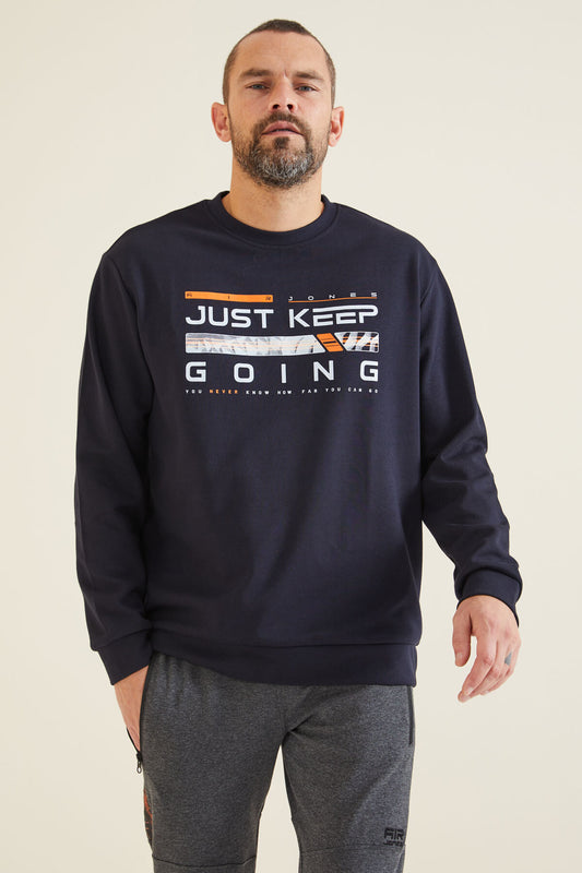 Urien Navy Blue Printed Men's Sweatshirt - 88129