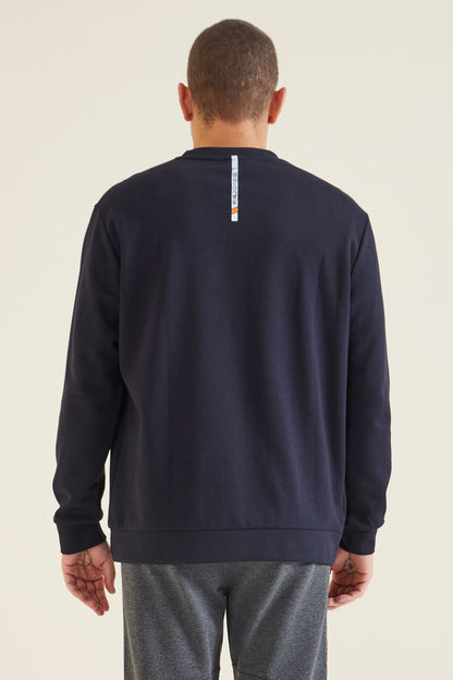 Urien Navy Blue Printed Men's Sweatshirt - 88129