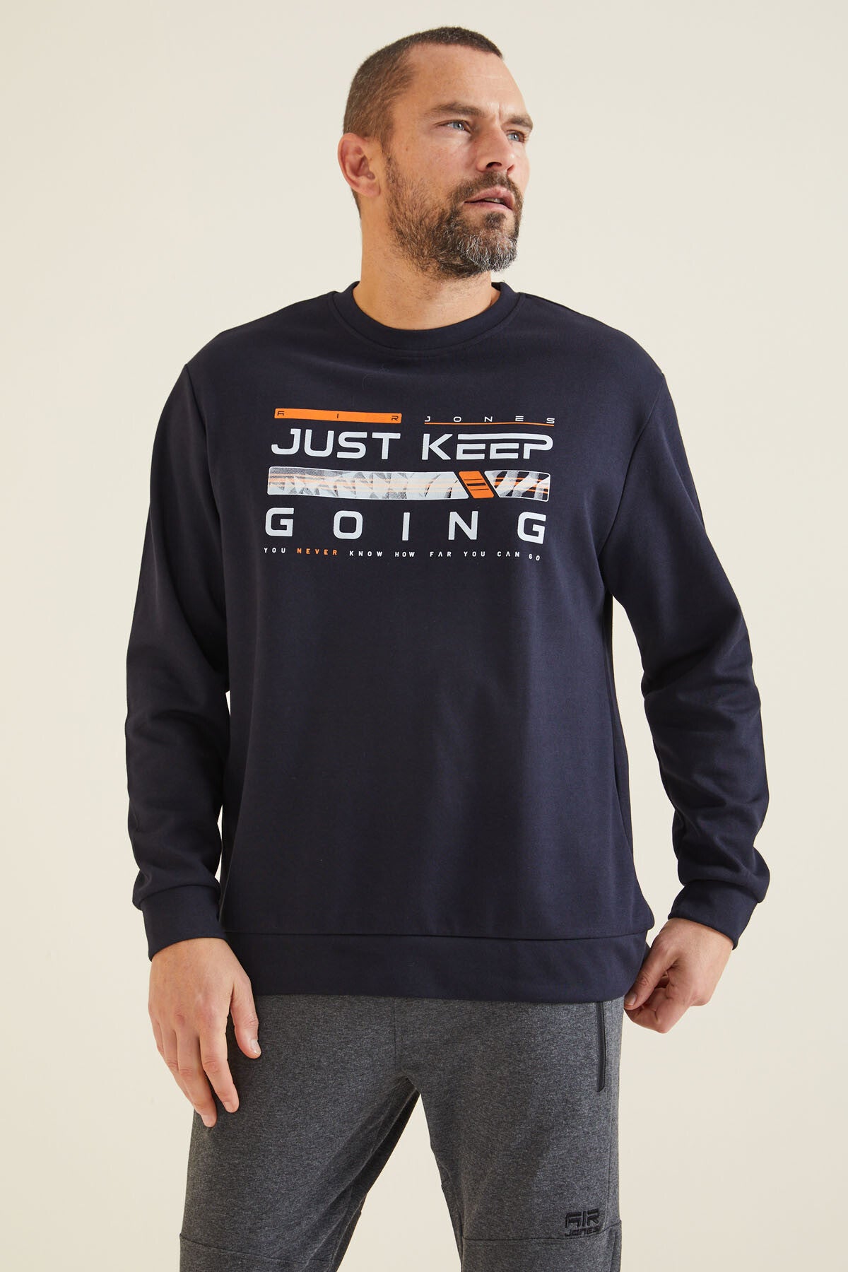 Urien Navy Blue Printed Men's Sweatshirt - 88129