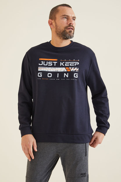 Urien Navy Blue Printed Men's Sweatshirt - 88129