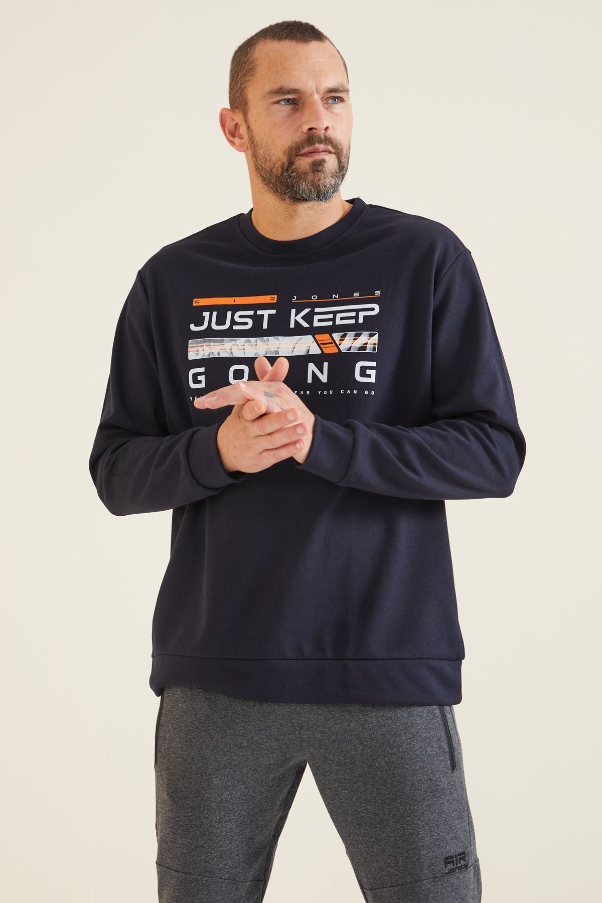 Urien Navy Blue Printed Men's Sweatshirt - 88129