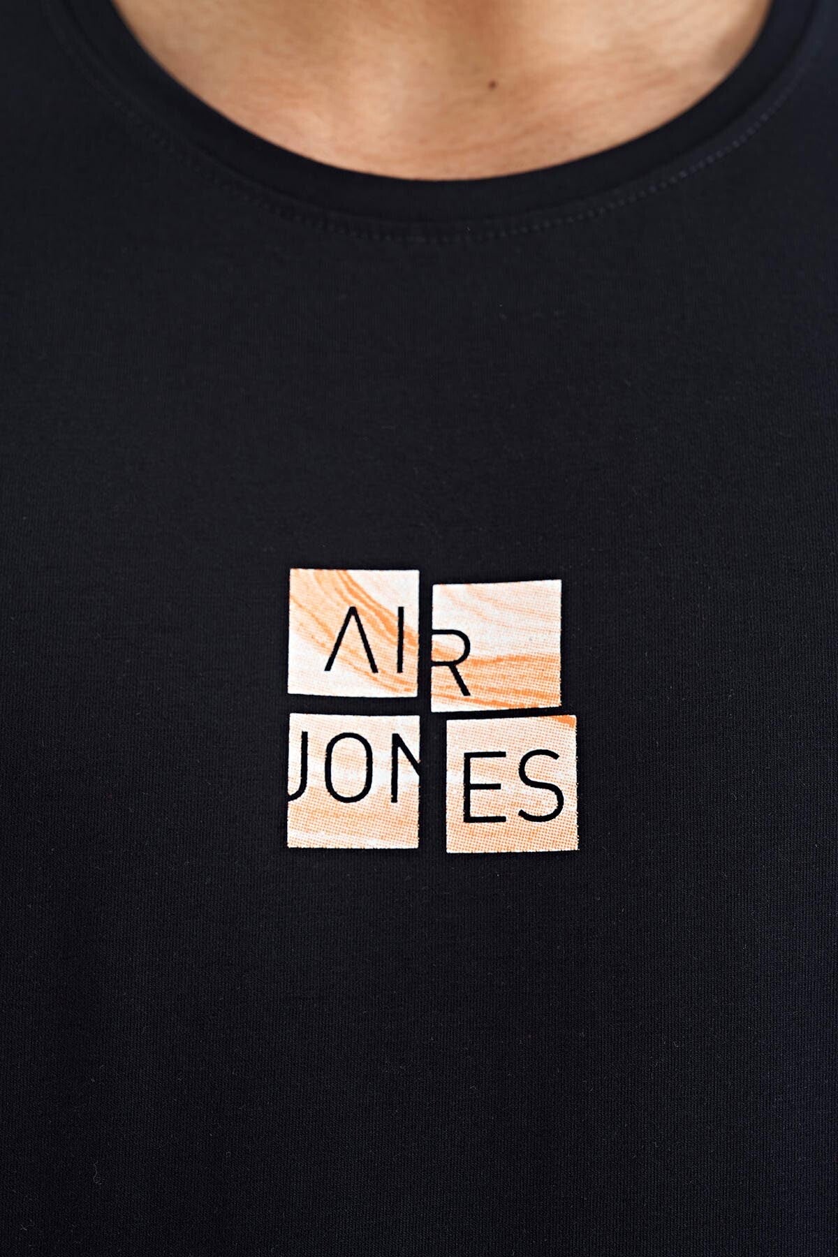 Navy Blue Printed Men's T-Shirt - 88222