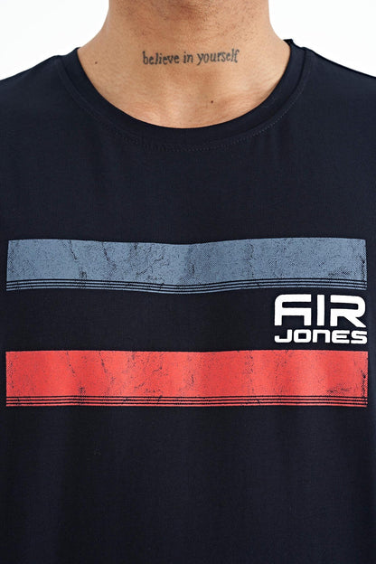 Donald Lacivert Standard Fit Men's T-Shirt - 88217