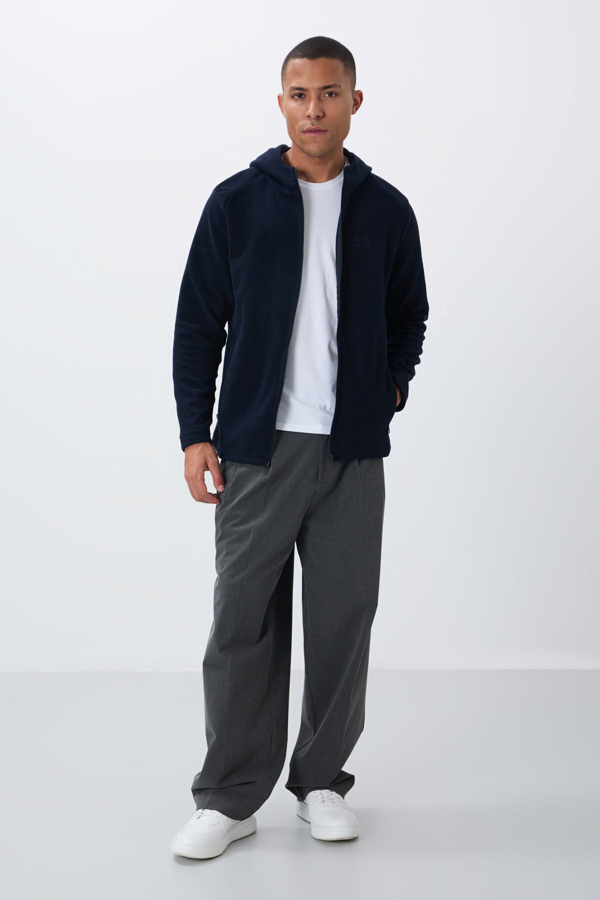 Connell Navy Blue Relaxed Fit Polar Men's Sweatshirt - 88313