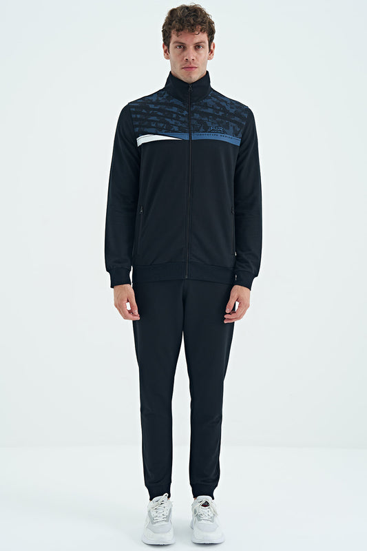 Harry Navy Blue Standard Fit Men's Tracksuit Set - 85197