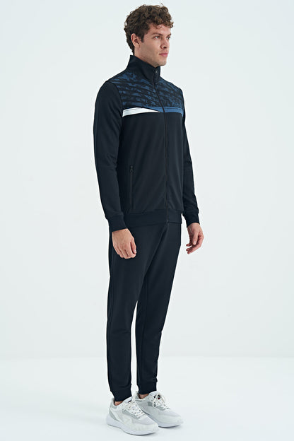 Harry Navy Blue Standard Fit Men's Tracksuit Set - 85197