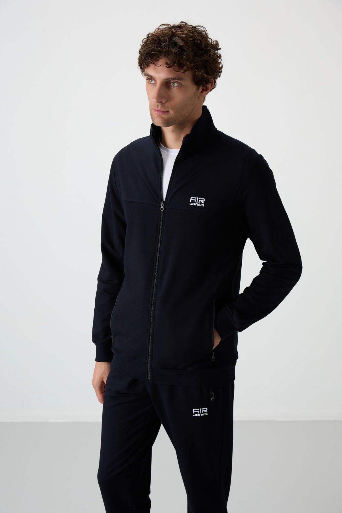 Troy Navy Blue Standard Fit Men's Tracksuit Set - 85196