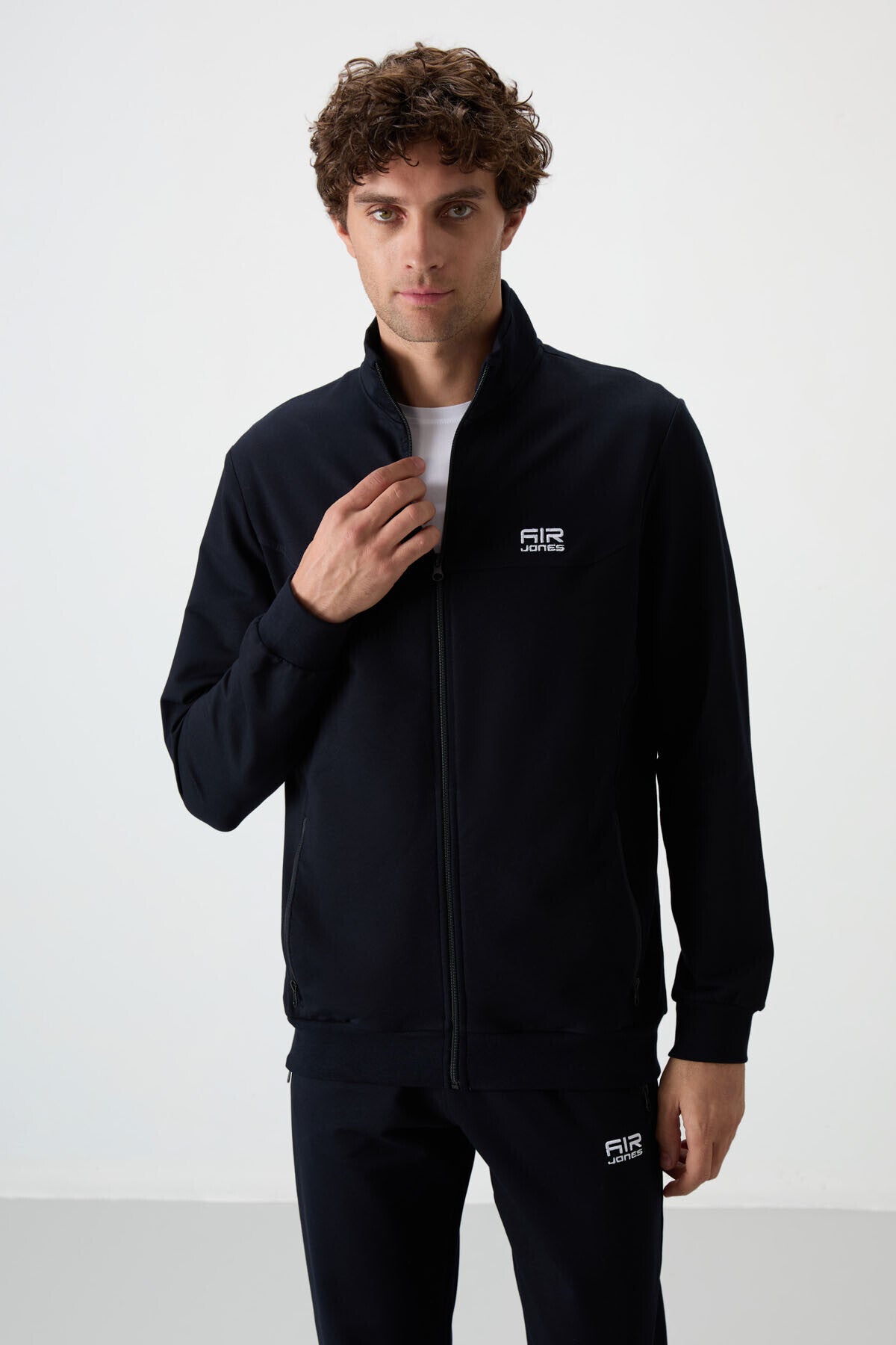 Troy Navy Blue Standard Fit Men's Tracksuit Set - 85196