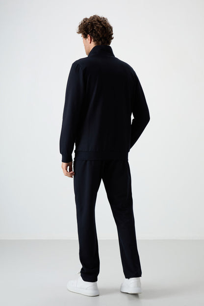 Troy Navy Blue Standard Fit Men's Tracksuit Set - 85196
