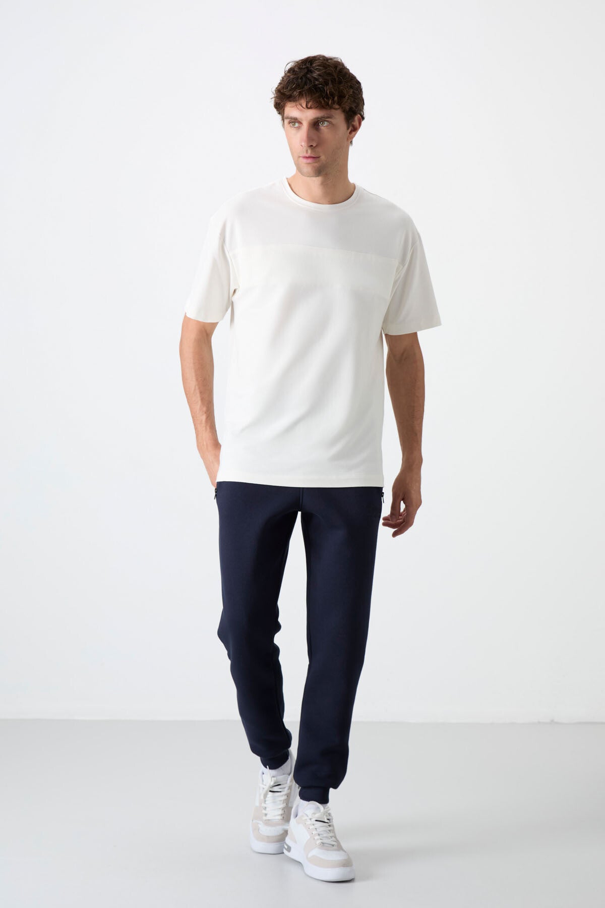 Cesar Navy Blue Striped Men's Tracksuit Bottom - 84929