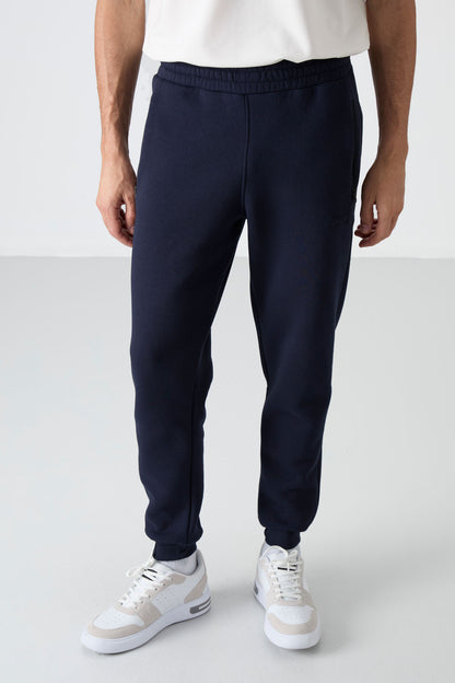 Cesar Navy Blue Striped Men's Tracksuit Bottom - 84929