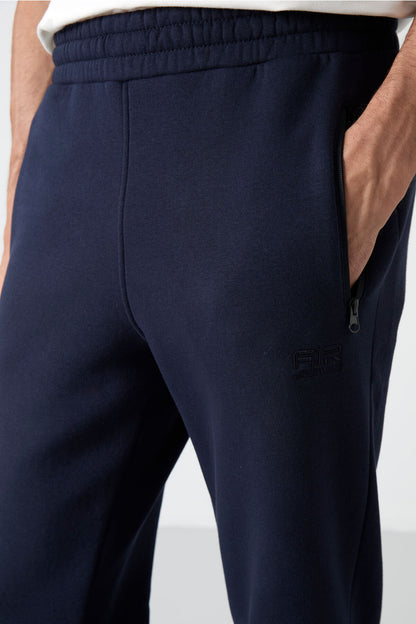 Cesar Navy Blue Striped Men's Tracksuit Bottom - 84929