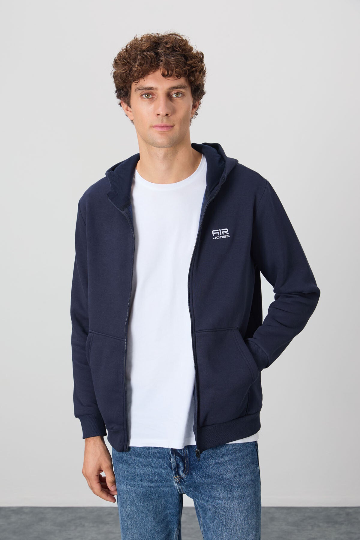 Hector Lacivert Hooded Men's Sweatshirt - 88139