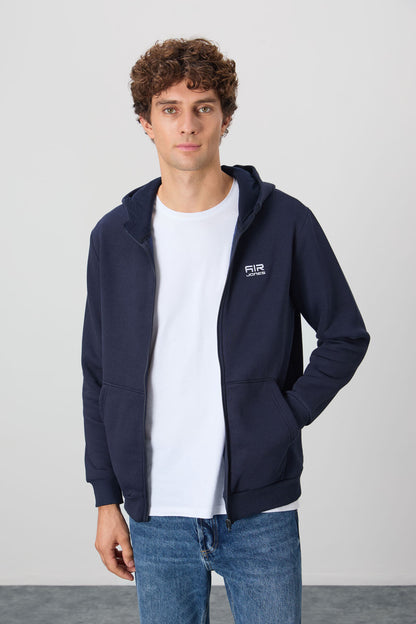 Hector Lacivert Hooded Men's Sweatshirt - 88139