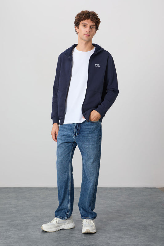 Hector Lacivert Hooded Men's Sweatshirt - 88139