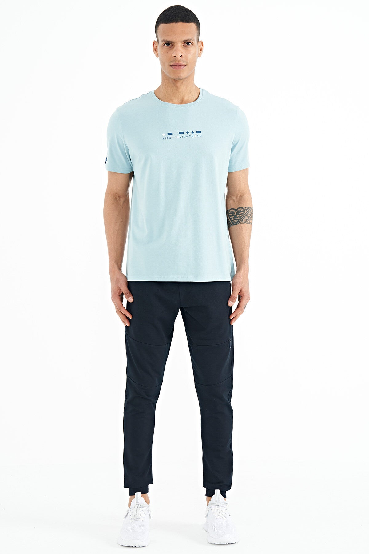 Navy Blue Hidden Pocket Detailed Standard Fit Men's Jogger Tracksuit Bottom - 84958