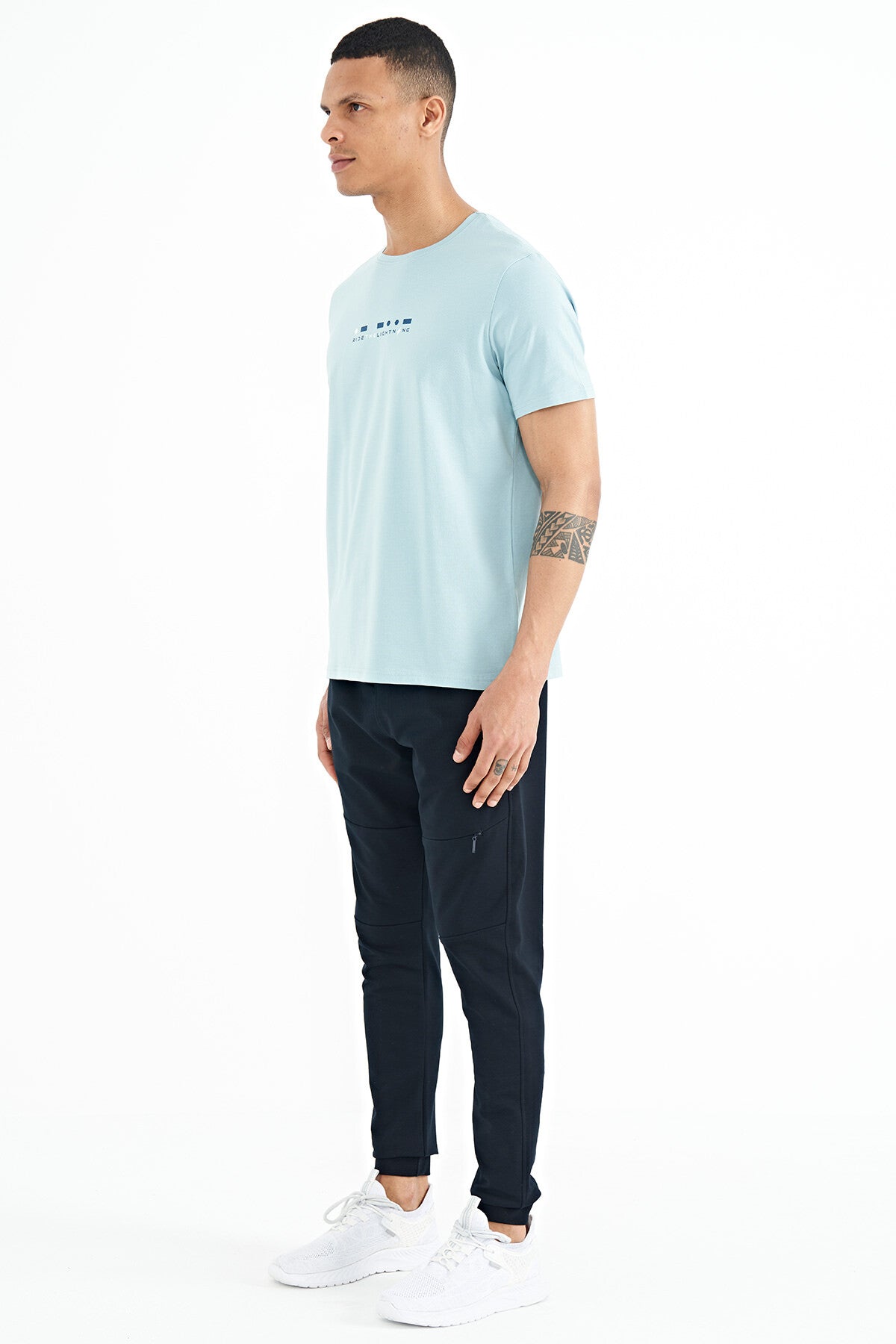 Navy Blue Hidden Pocket Detailed Standard Fit Men's Jogger Tracksuit Bottom - 84958