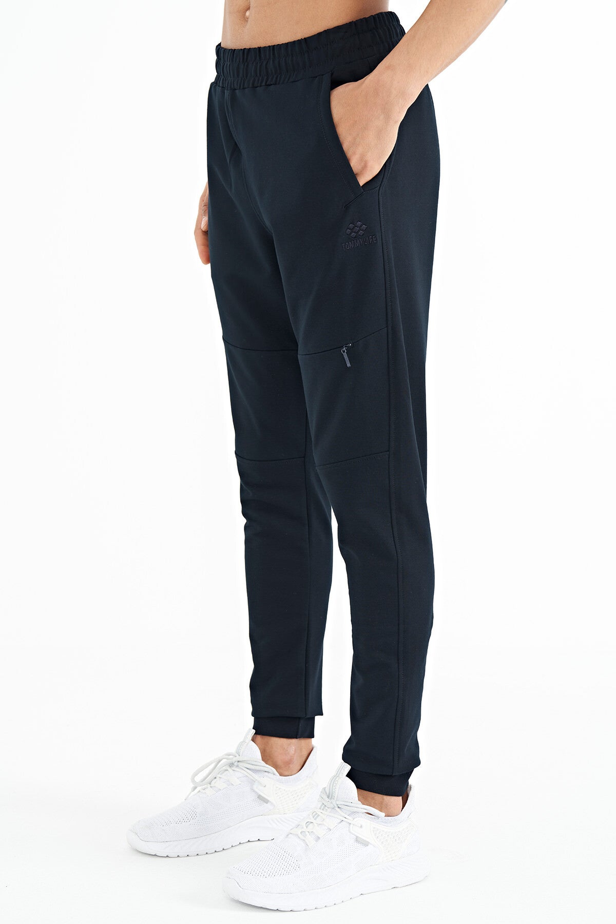 Navy Blue Hidden Pocket Detailed Standard Fit Men's Jogger Tracksuit Bottom - 84958