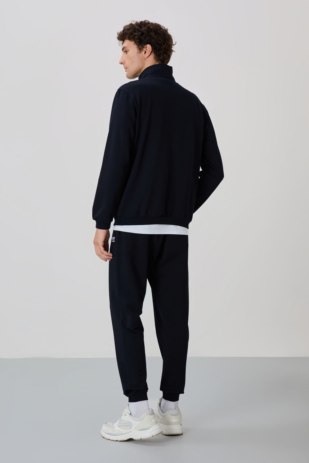 Herbert Navy Blue Thick Collar Tracksuit Set - 85233