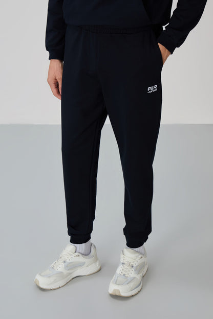 Herbert Navy Blue Thick Collar Tracksuit Set - 85233