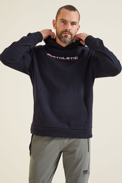 Pierce Navy Blue Hooded Men's Sweatshirt - 88132