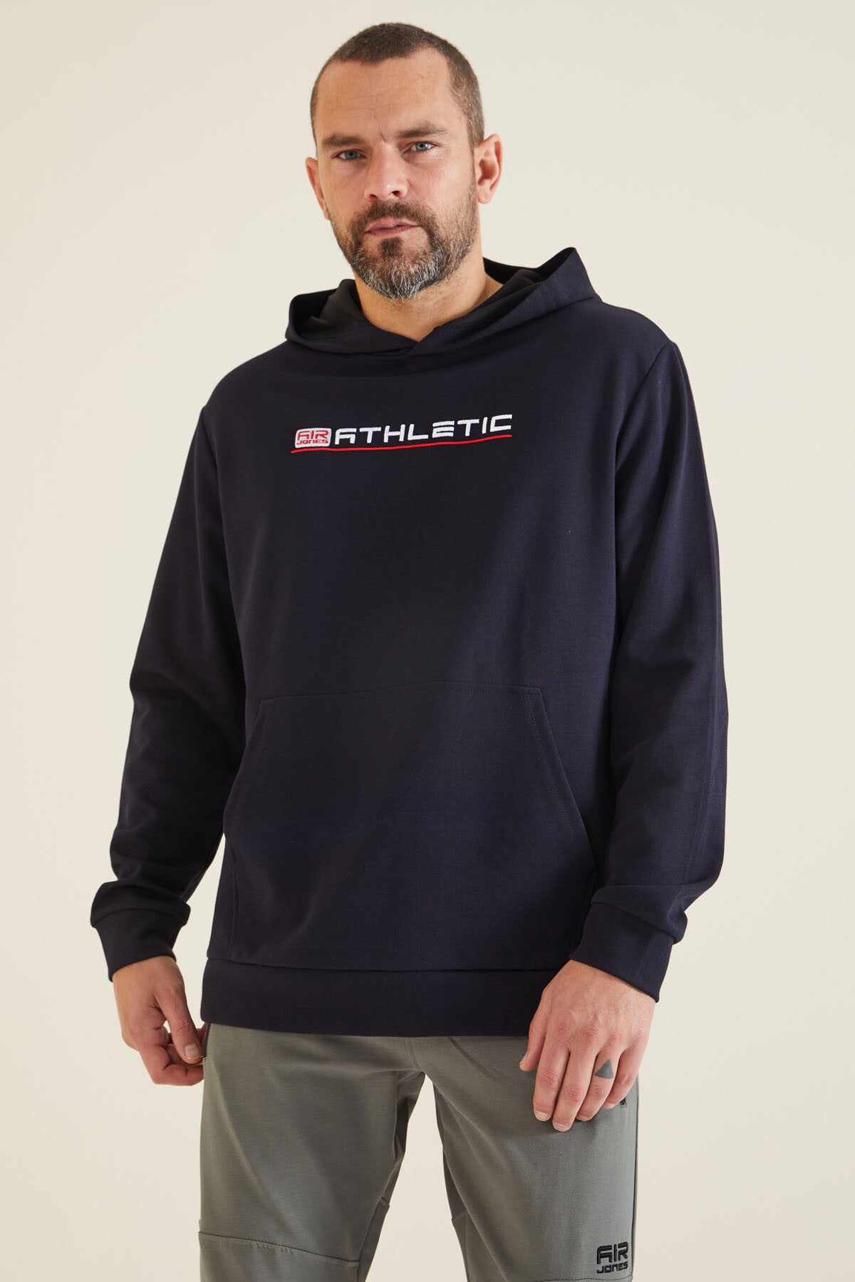 Pierce Navy Blue Hooded Men's Sweatshirt - 88132