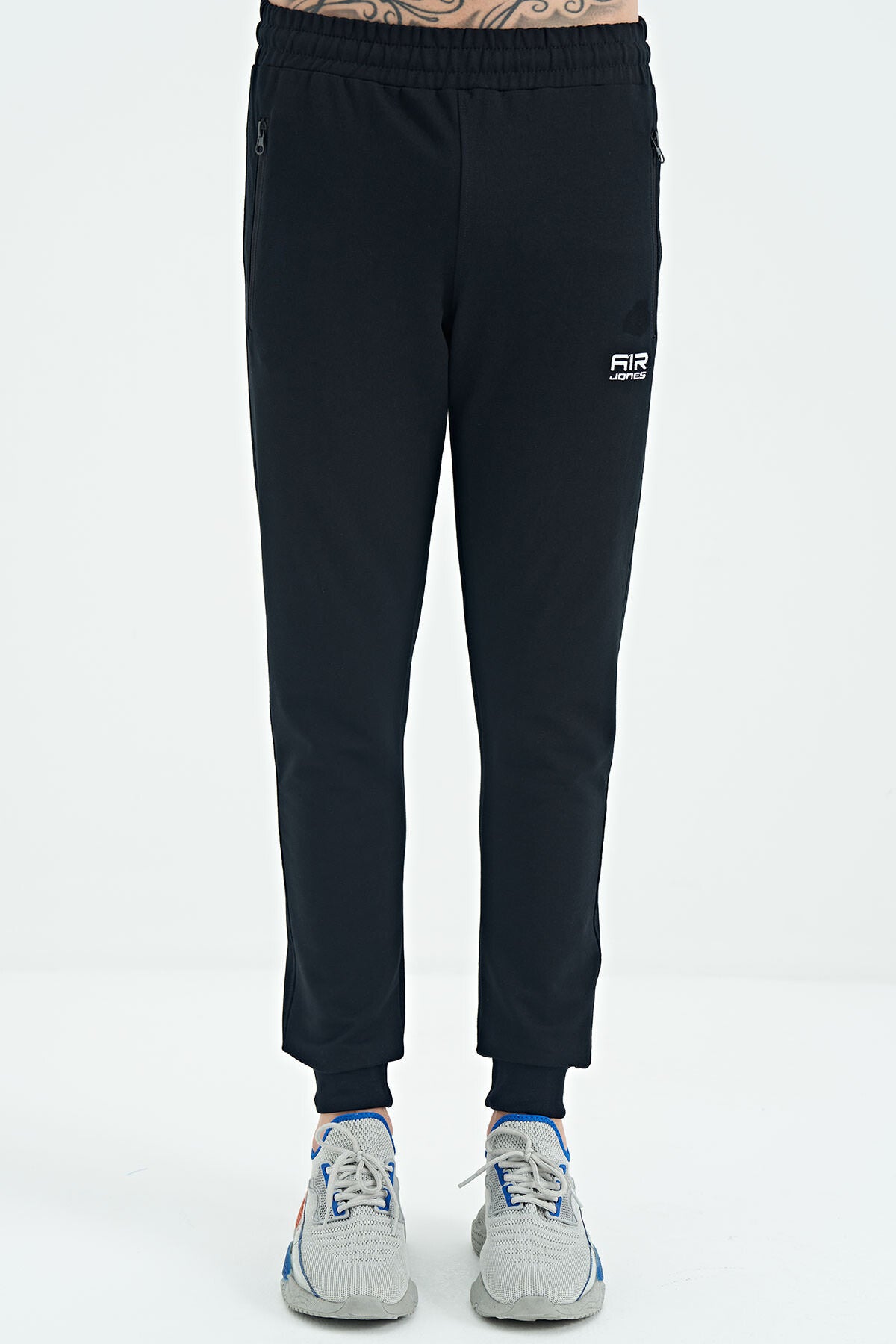 Navy Blue Drawstring Jogger Men's Tracksuit Bottom - 84907
