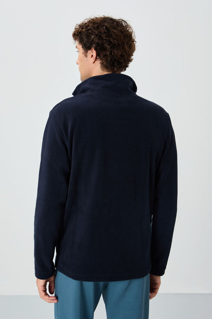 Hardy Navy Blue Standard Fit Polar Men's Sweatshirt - 88299