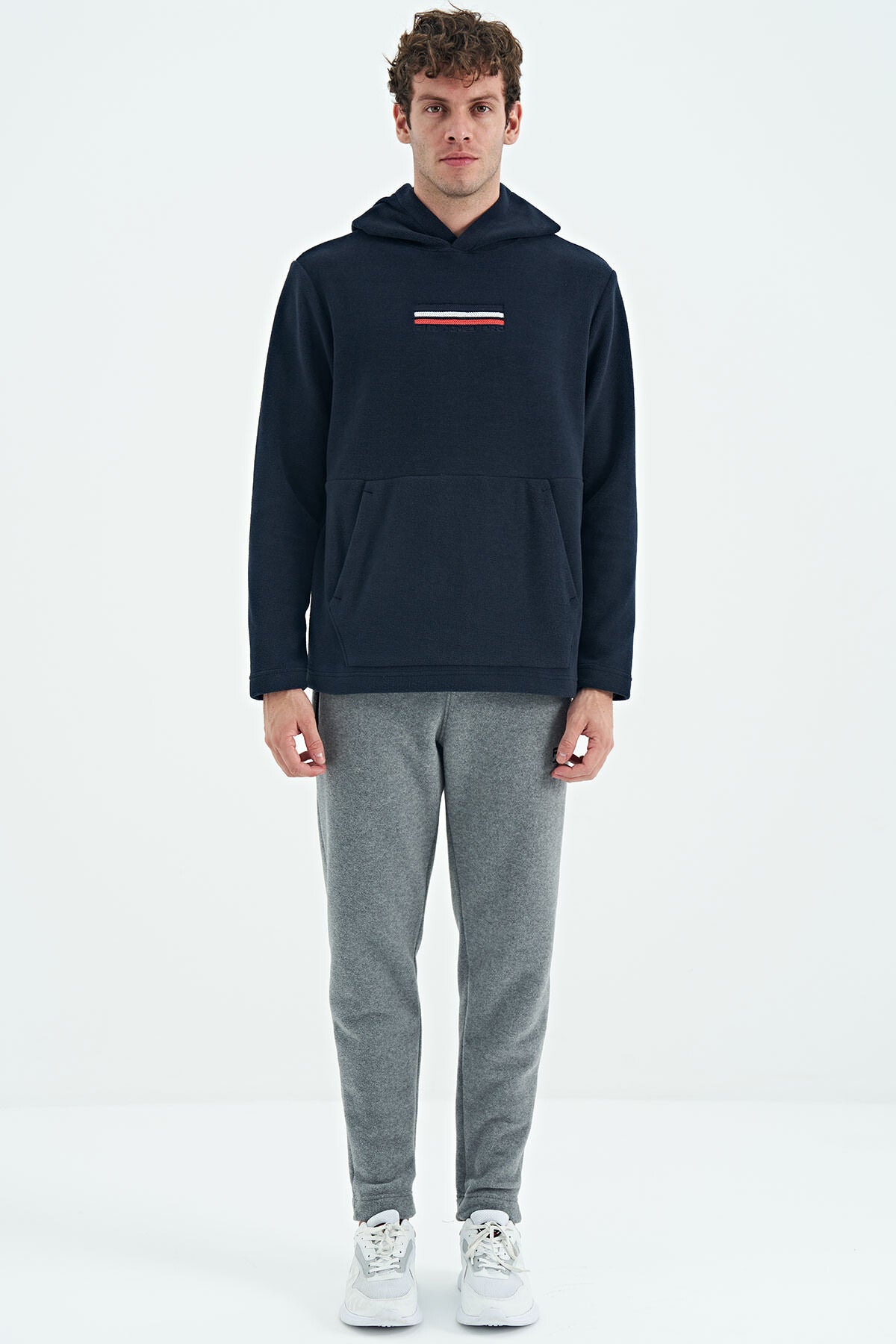 Navy Blue Men's Fleece Sweatshirt - 88301