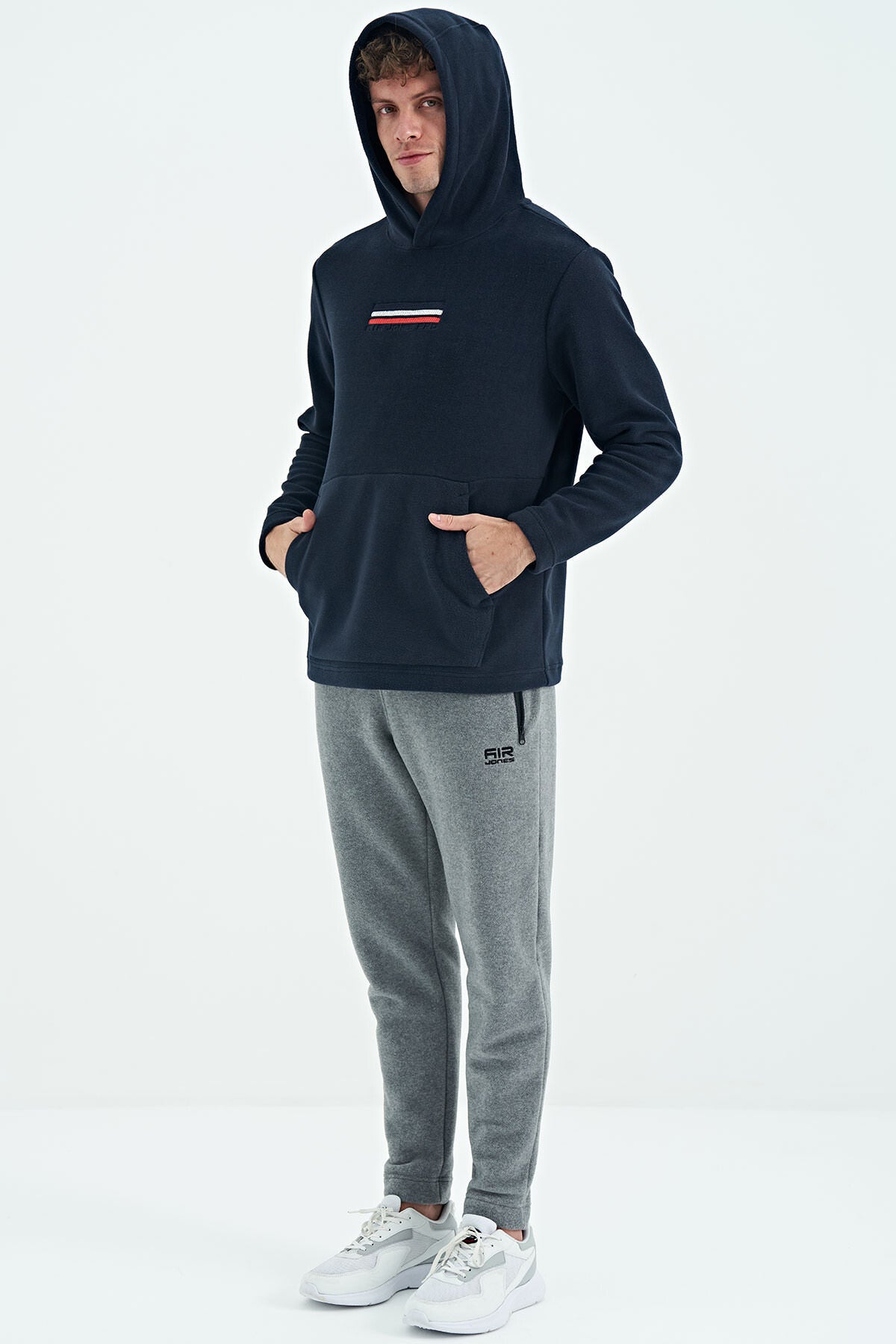 Navy Blue Men's Fleece Sweatshirt - 88301