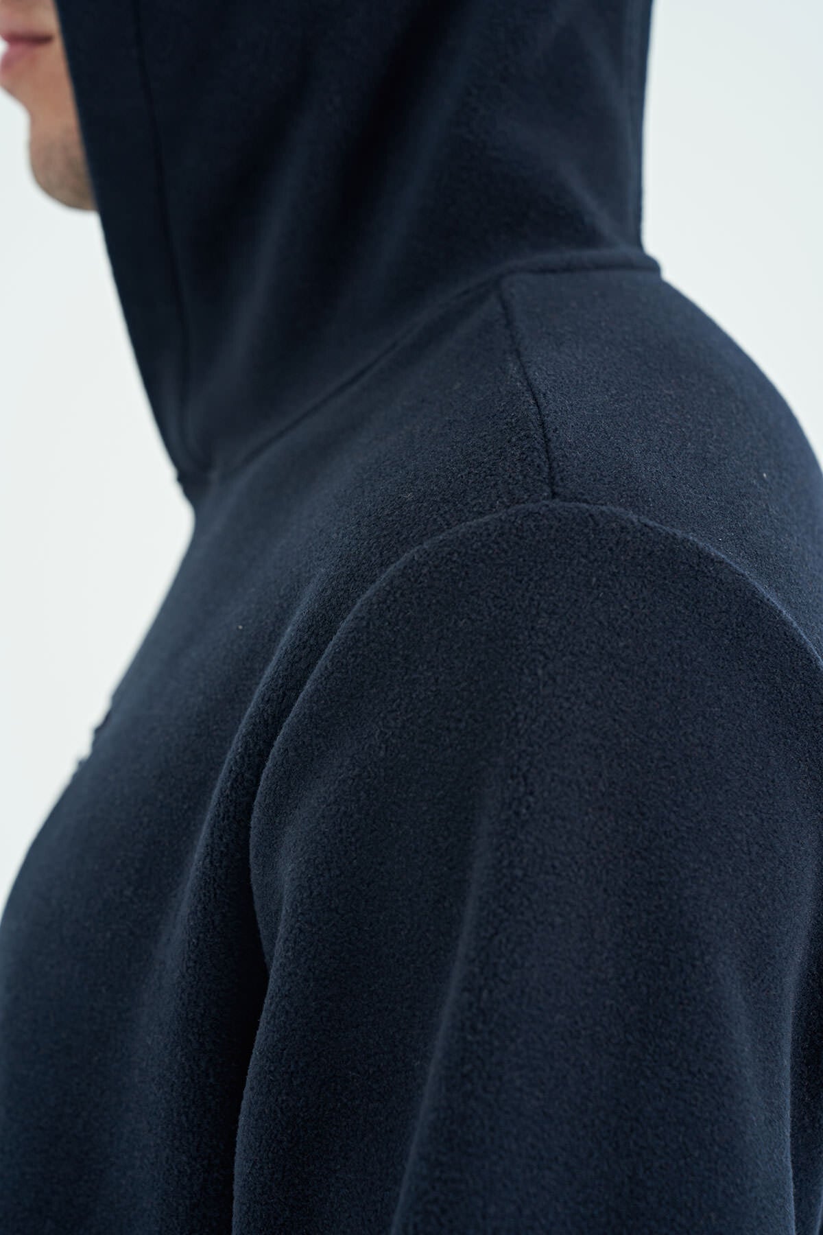 Navy Blue Men's Fleece Sweatshirt - 88301
