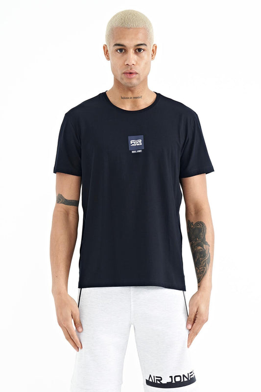 Bert Navy Blue Standard Fit Men's T-Shirt - 88210