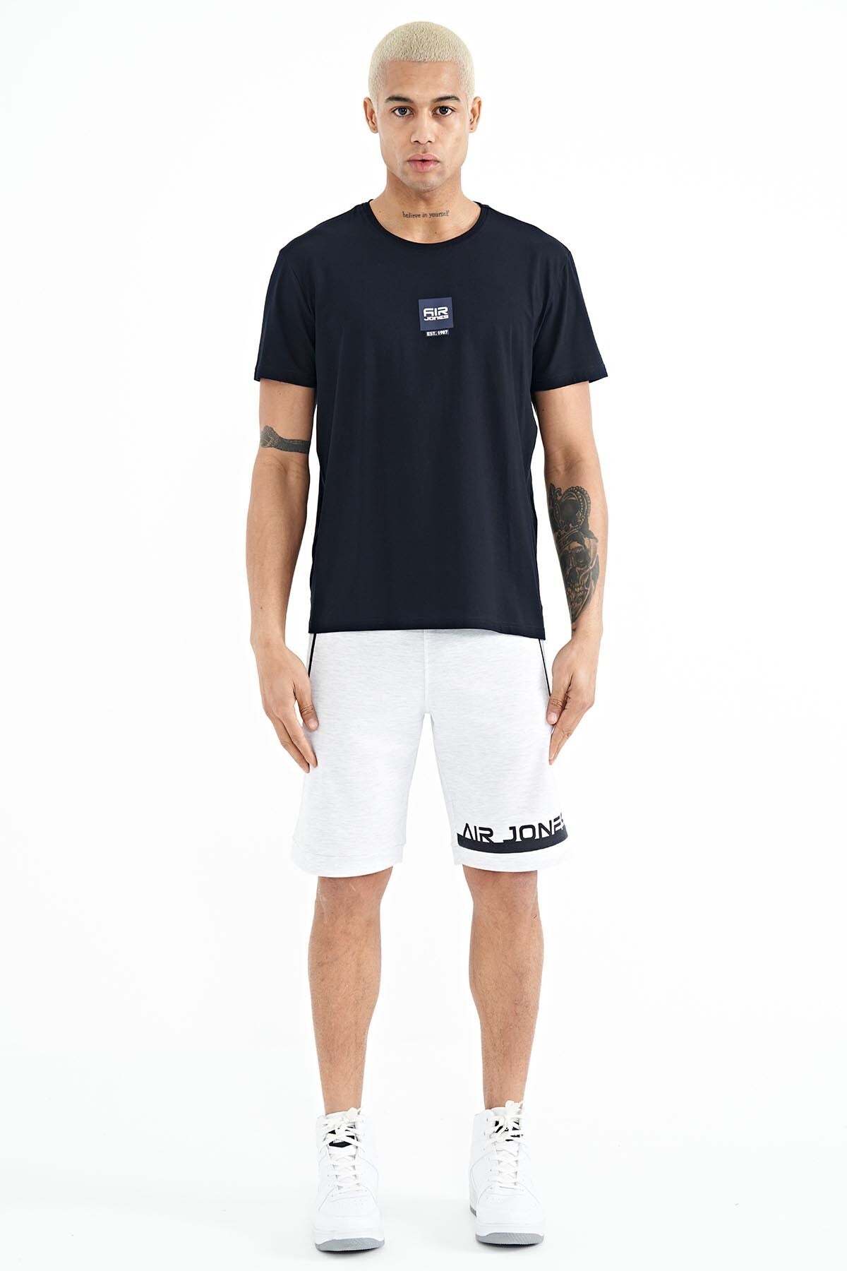 Bert Navy Blue Standard Fit Men's T-Shirt - 88210