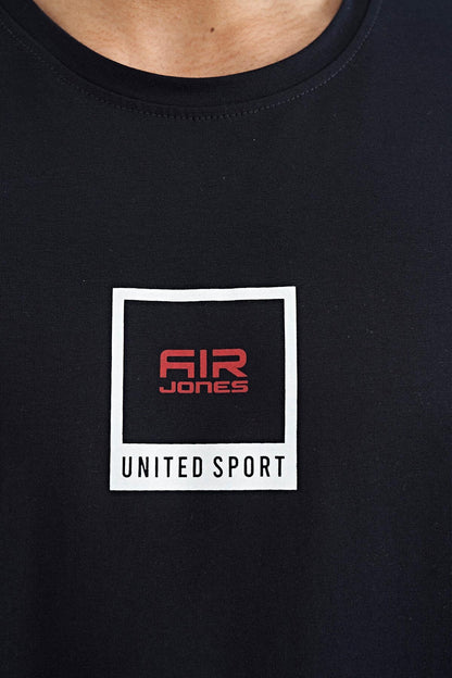 Adney Navy Blue O Collar Men's T-Shirt - 88230