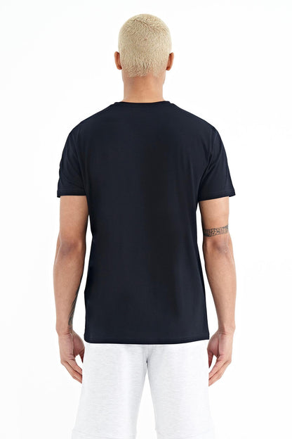 Adney Navy Blue O Collar Men's T-Shirt - 88230