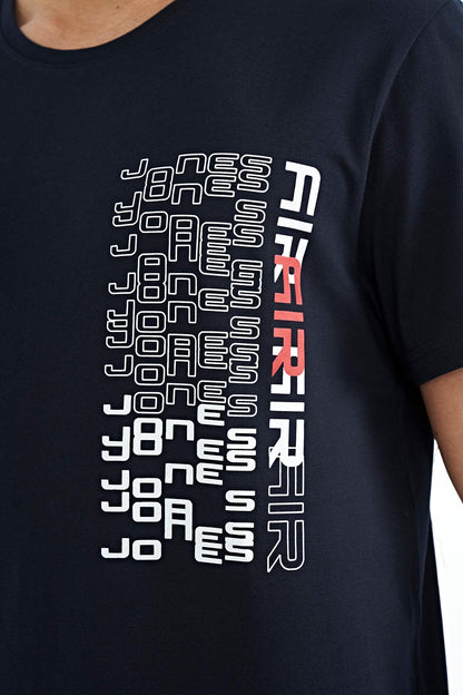 Navy Blue Standard Fit Men's T-Shirt - 88208