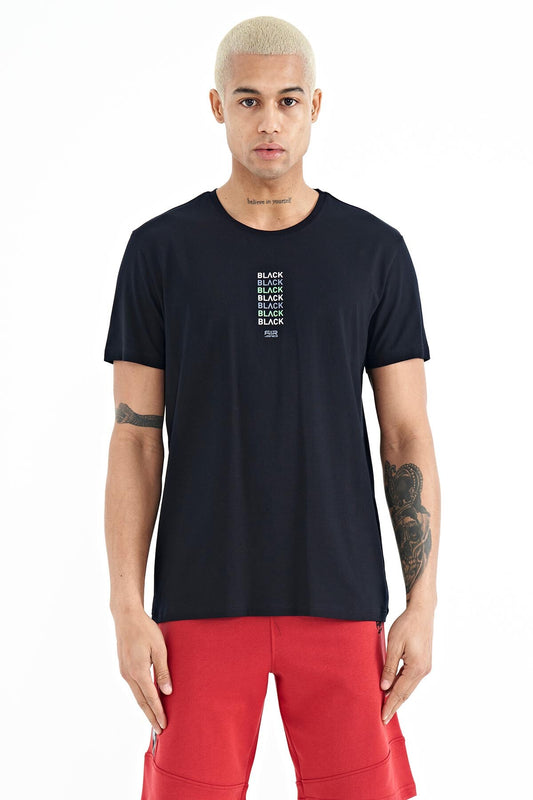 Tylor Navy Blue Printed Men's T-Shirt - 88227