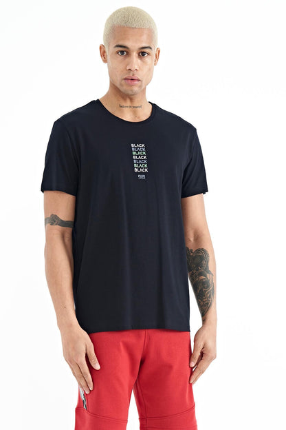 Tylor Navy Blue Printed Men's T-Shirt - 88227