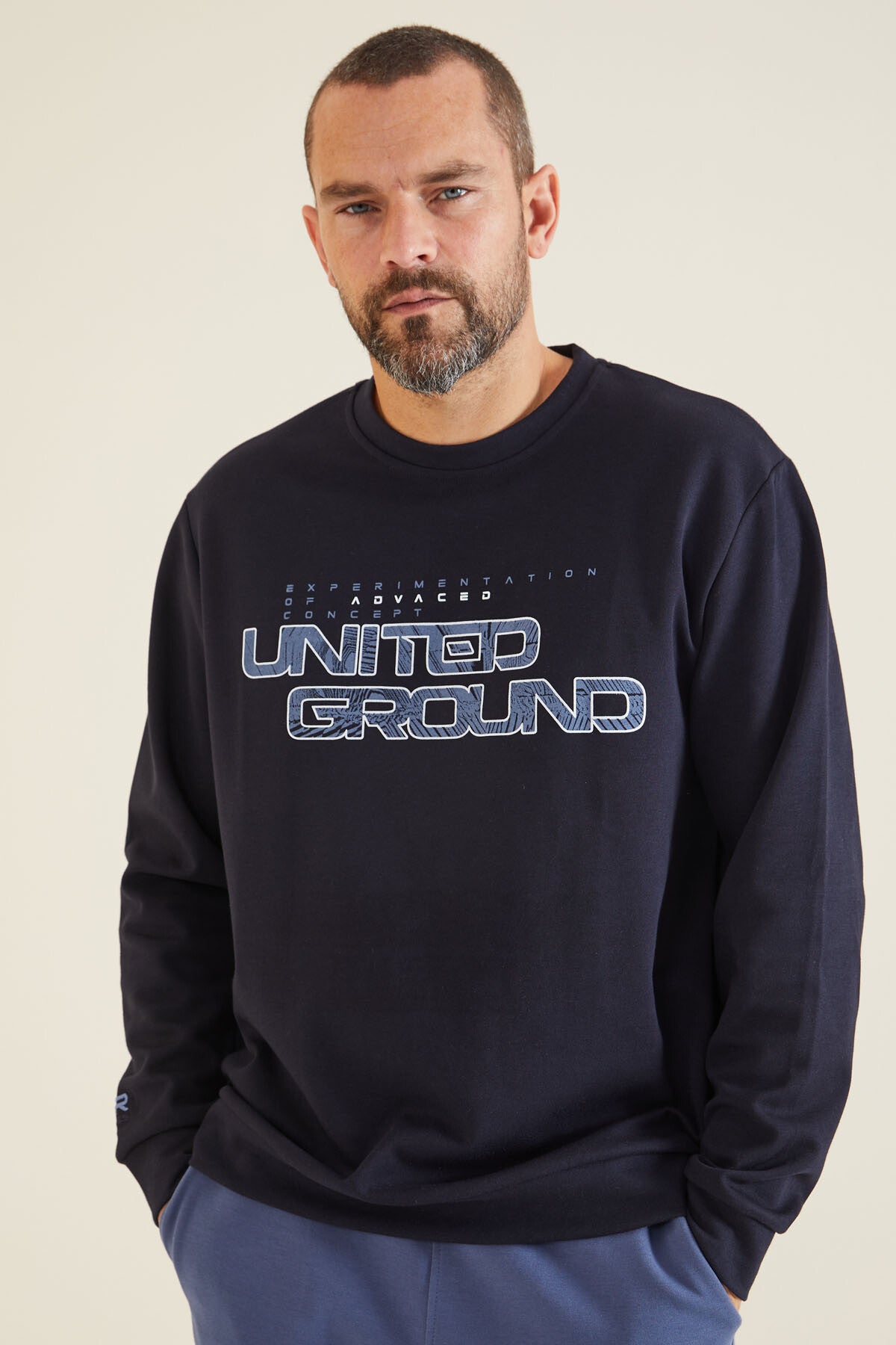 Rufus Navy Blue O Collar Men's Sweatshirt - 88127
